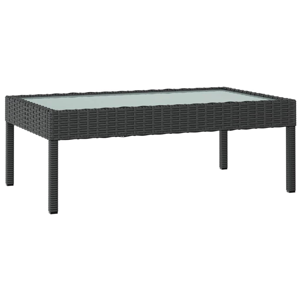 Set di mobili da giardino mobili da esterno 16 pezzi con cuscini resina intrecciata nera 02_0015878