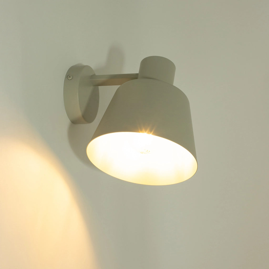 Applique classica DUNKA grigio beige E27 15W Sigma