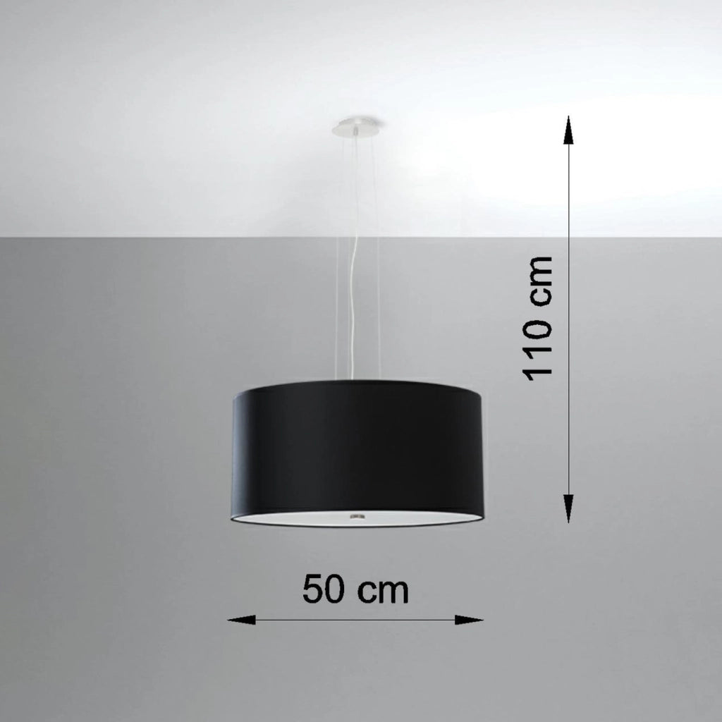 Lampada a sospensione nera Ø50 DUETTO Pure Lume 5xE27