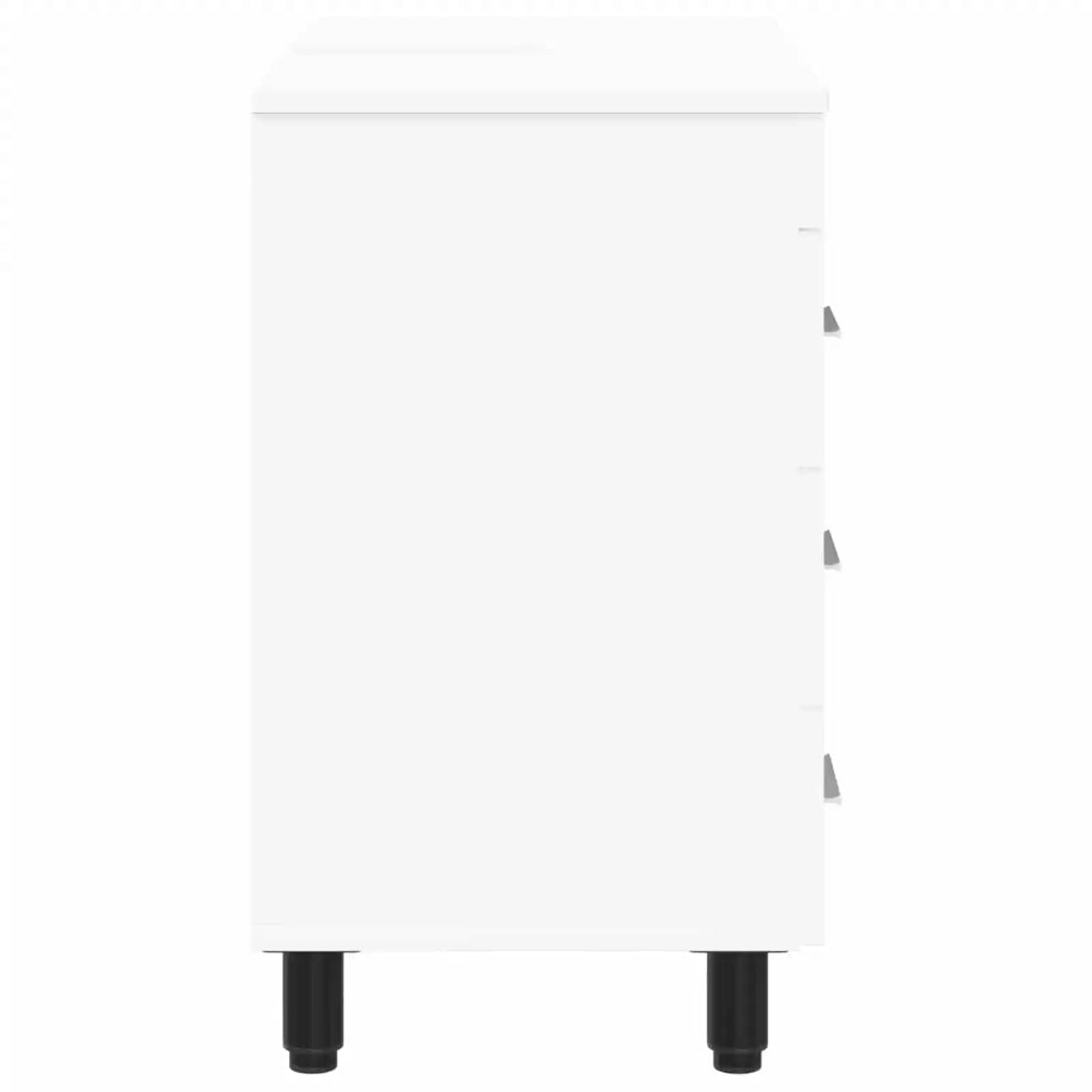 Mobiletto da bagno Bianco 60 x 35 x 60 cm Legno ingegnerizzato