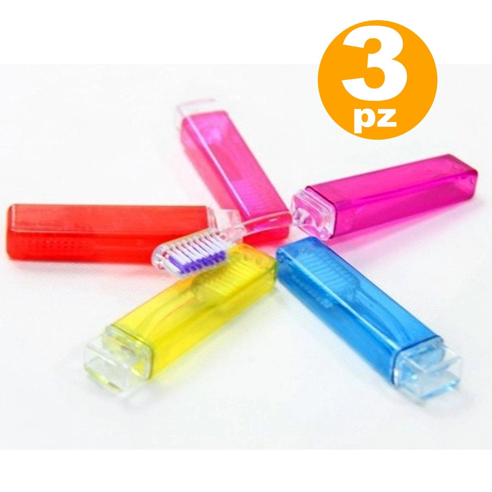 Trade Shop - Spazzolino Denti Tascabile Pocket Igiene Orale Viaggi Ufficio Palestra Campeggio -