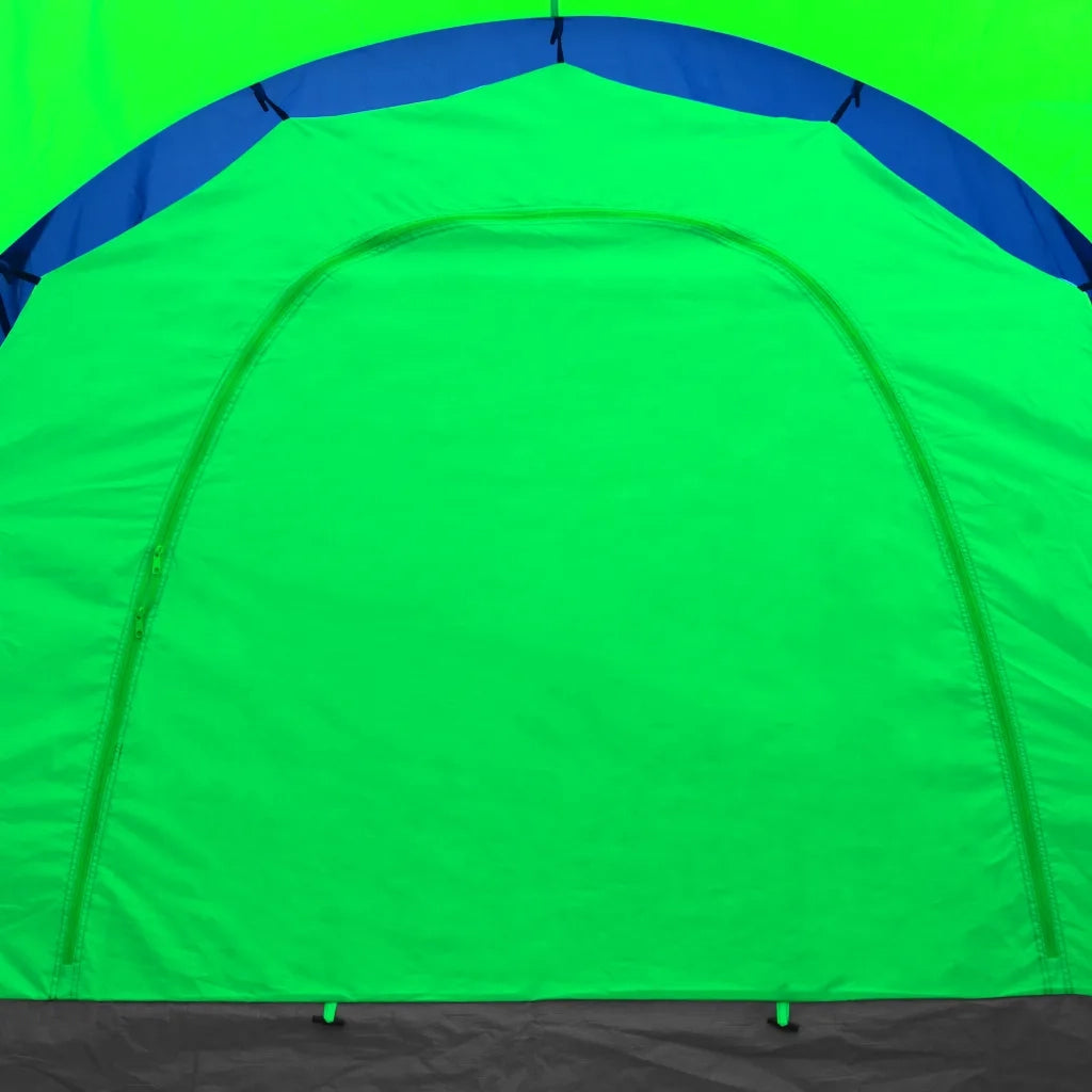 Tenda da campeggio in poliestere per 9 persone blu e verde cod mxl 73706
