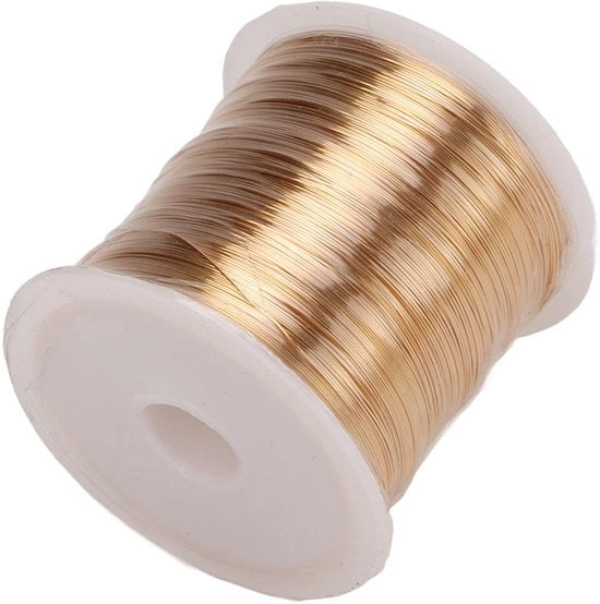 Cavo di rame 0,3 mm - 100 metri - Cavo per gioielli - Gioielli fai da te - Flessibile/Regolabile - Adatto per lavori di artigianato