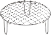 Griglia Rotonda in Acciaio Inossidabile 15 cm con 50 mm Pedane per Grigliare, Cuocere, Stufare e BBQ