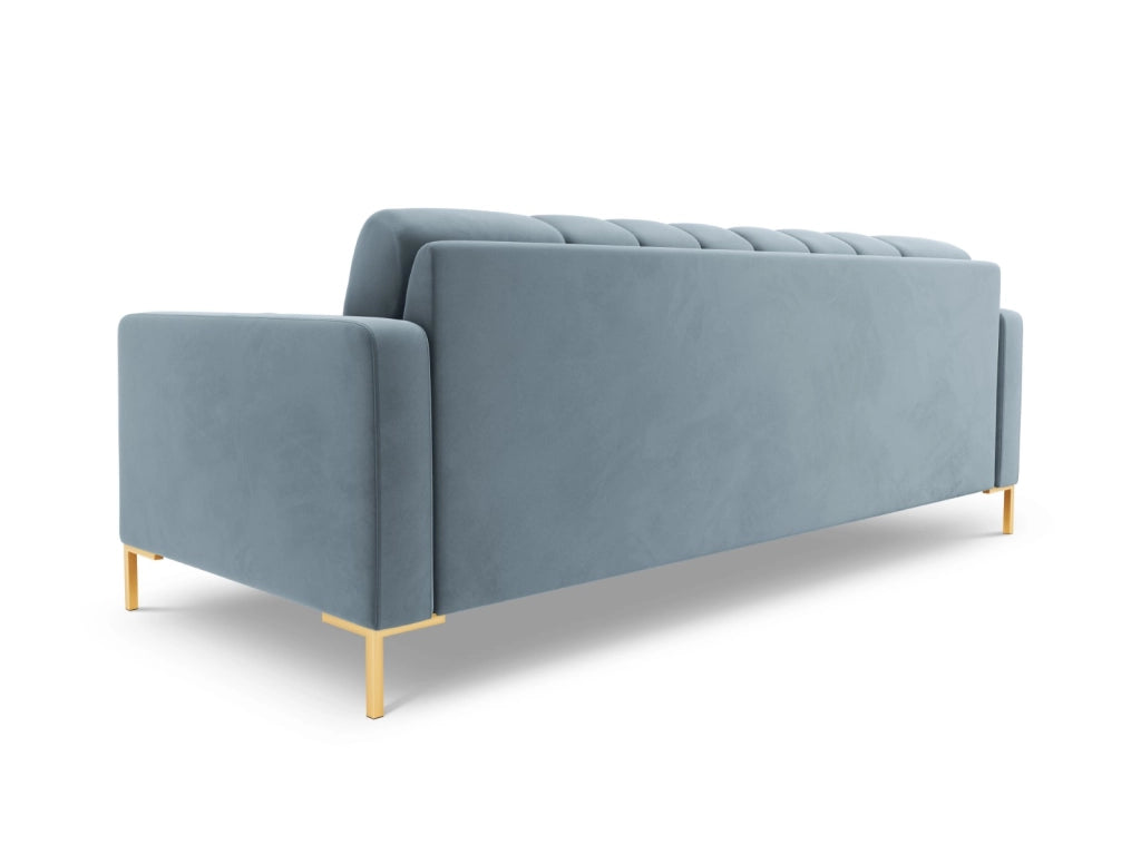 Cosmopolitan Design - Divano "Bali" 4 posti in velluto azzurro 