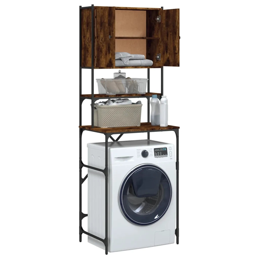 Mobile per Lavatrice Rovere Fumo 68x48,5x194 cm 838975