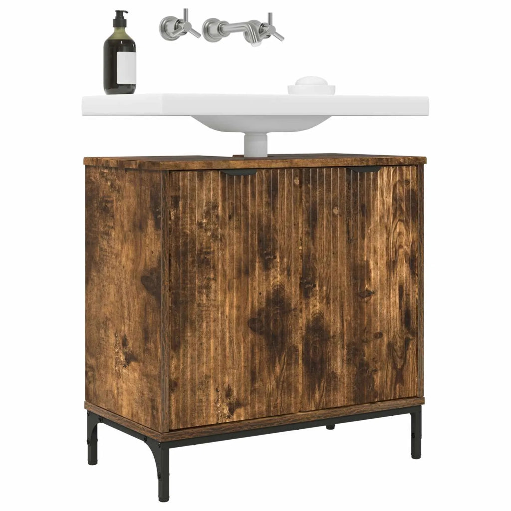 Armadio per Lavabo da Bagno Rovere fumé 60,5 x 33,5 x 61 cm 883419