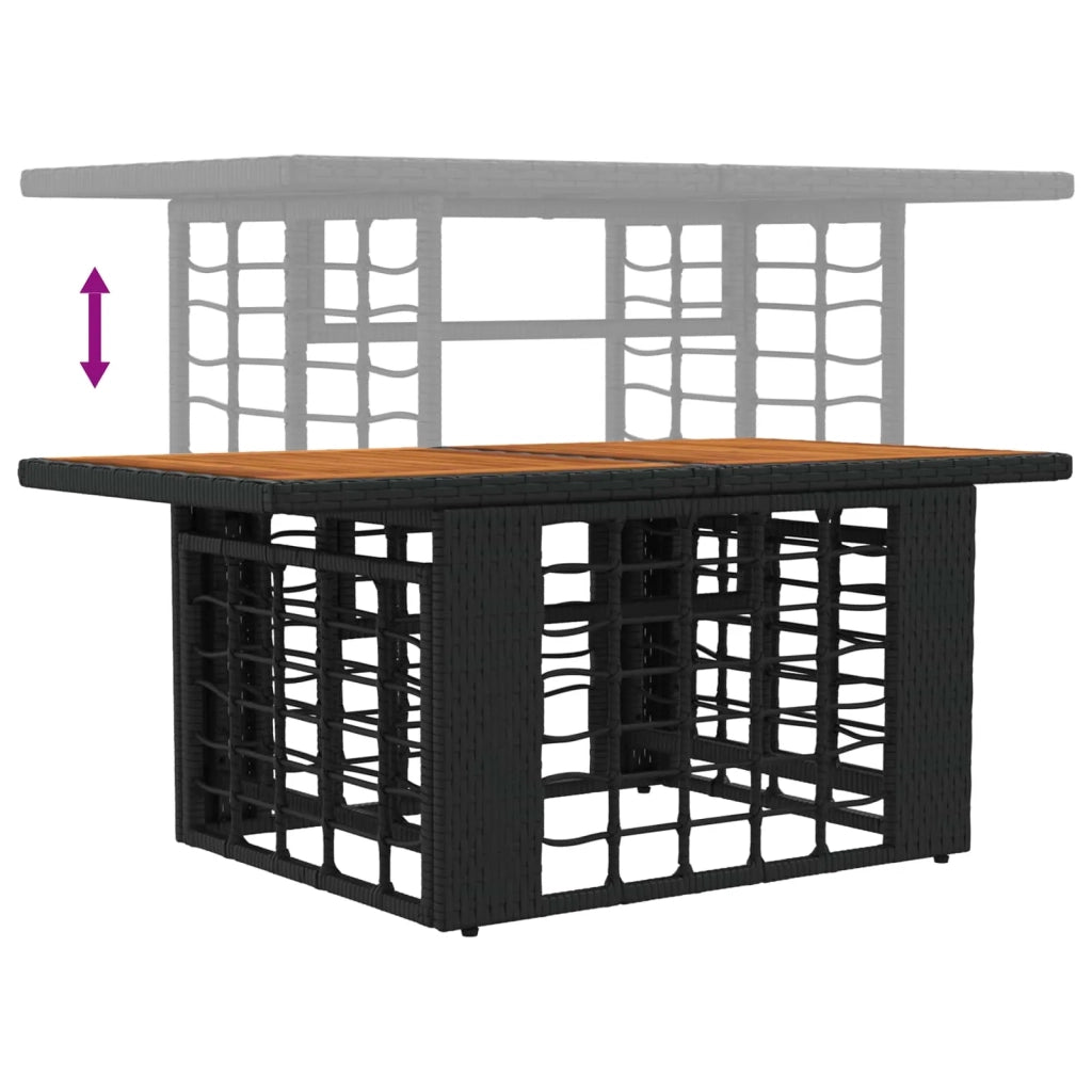 Set Divano da Giardino 8 pz Nero e Grigio scuro polyrattan 3438005