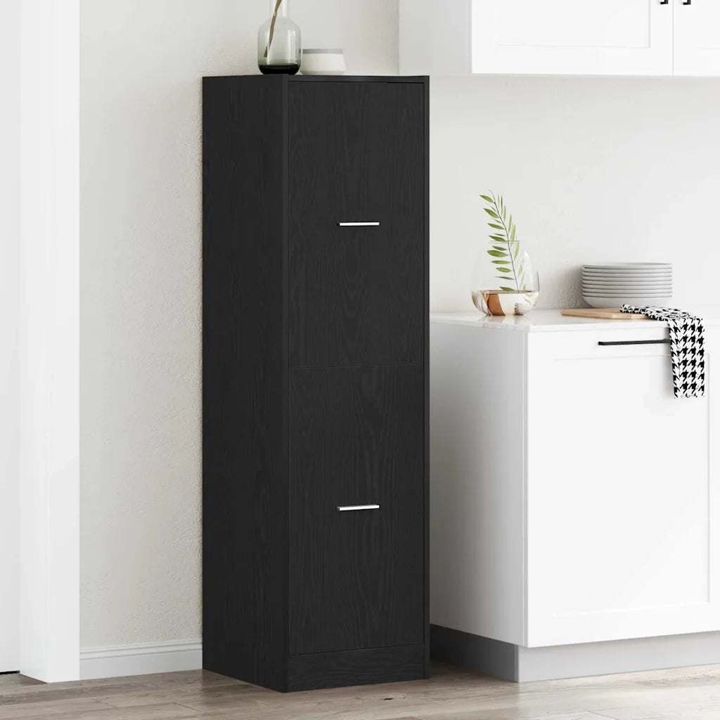 Armadio da Apoteca Rovere nero 40 x 41 x 144.5 cm 3365623