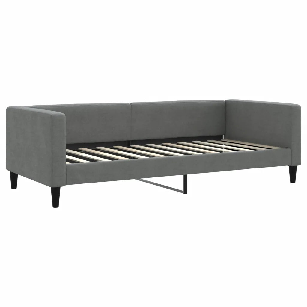 Divano letto | Sof¨¤ letto | Letto singolo Estraibile Cassetti Grigio Scuro 90x200cm Tessuto