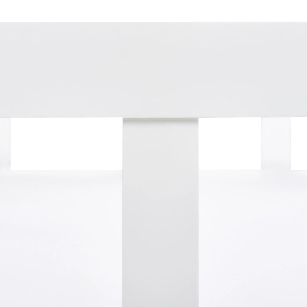 Letto singolo per bambini in legno bianco cameretta con telaio a doghe 90 x 200 cm