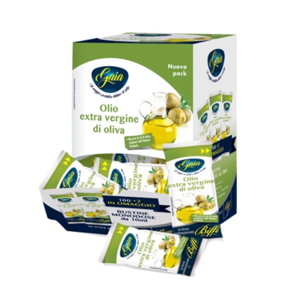 Gaia confezione di aceto di vino bianco e olio extra vergine di oliva in bustine