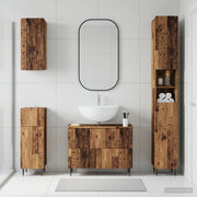 Set di Mobili da Bagno da 4 Pezzi ZWOLLE Legno antico 3417925