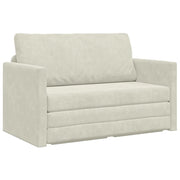 Divano letto | Sof¨¤ letto | Letto singolo Crema 124 x 71 x 78 cm Velluto