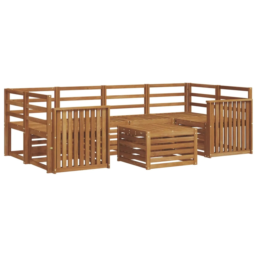 Set di divani da esterno 7 pcs Naturale