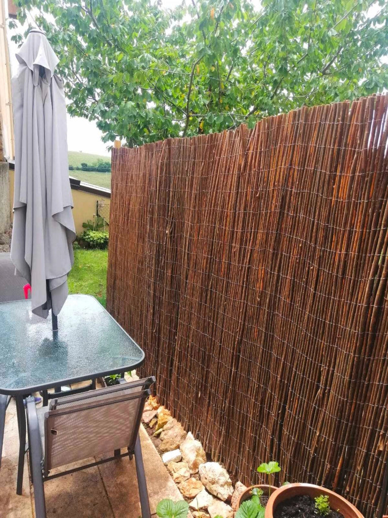 Arella Frangivista da Giardino in Salice 2x3m Rama Canes Marrone