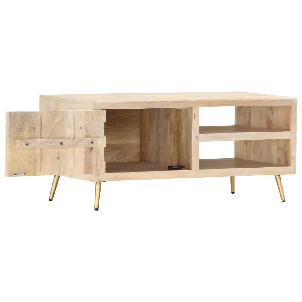 Tavolino da CaffÃ¨ 90x45x40 cm in Legno Massello di Mango  cod mxl 25536