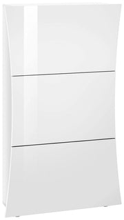 Scarpiera 3 Ante a Ribalta 71x26,6x121,5 cm Arco Bianco Lucido
