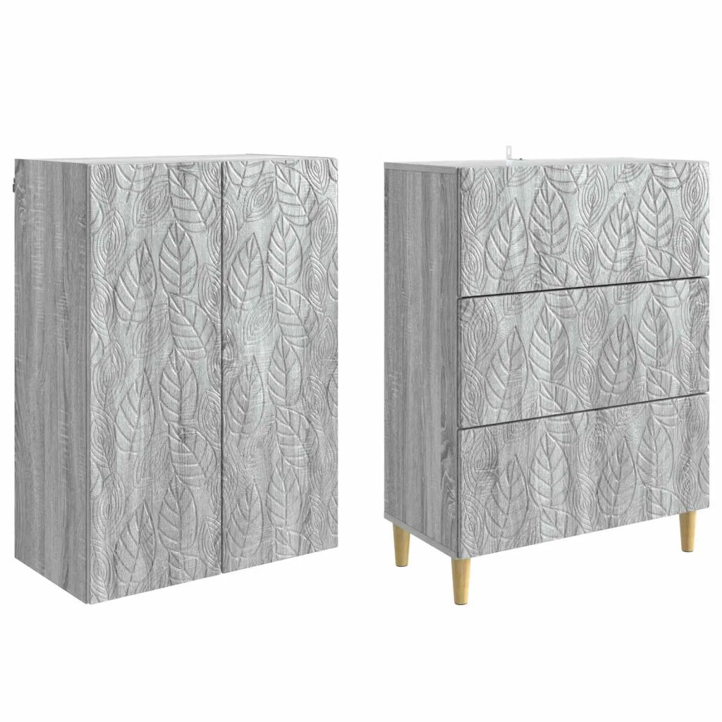 Set di armadi 2 pcs Sonoma grigio 66 x 34,5 x 90 cm 3416724