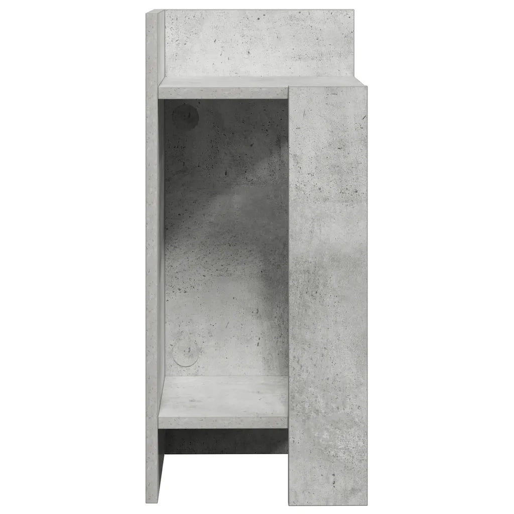 Tavolini Laterali 2 pz con Ripiano Grigio Cemento 25,5x27x60 cm 858549