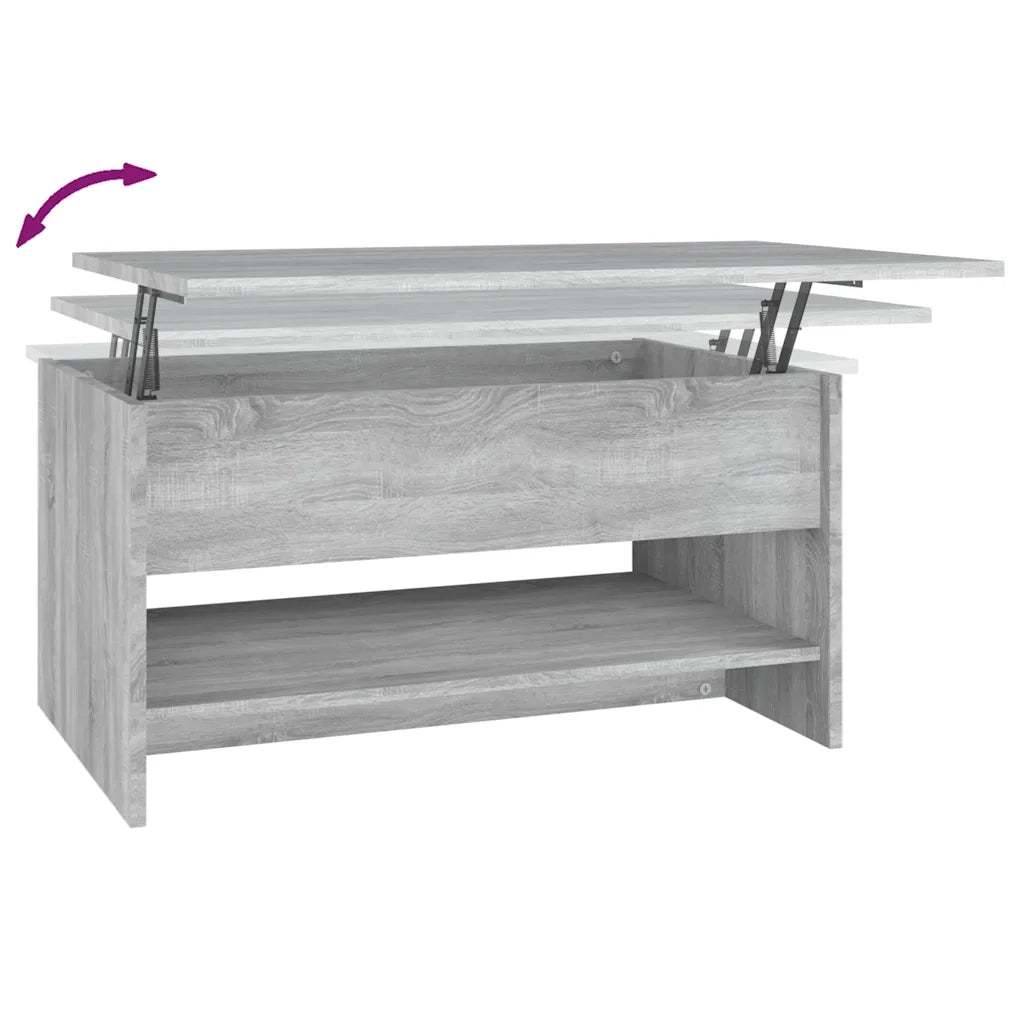 Tavolino da Salotto Grigio Sonoma 80x50x40 cm Legno Multistrato 819297