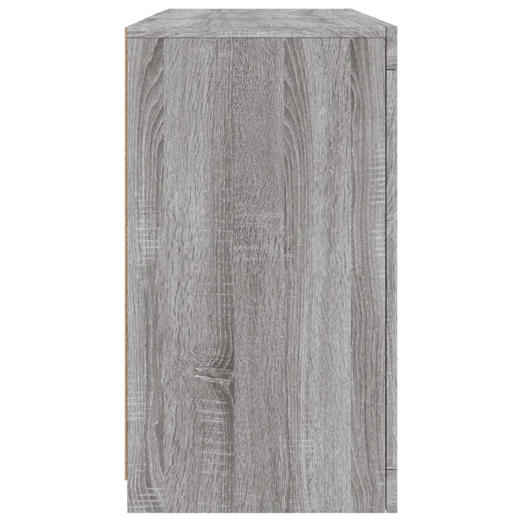 Credenza | Madia | Buffet da pranzo | Armadio da pranzo con Luci LED Grigio Sonoma 123x37x67 cm
