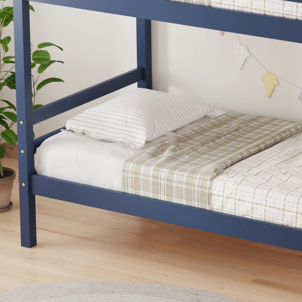 Letto a castello per bambini 190x90cm blu scuro AMBER
