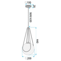 Lampada Da Soffitto APP1792-1CP 20cm Black