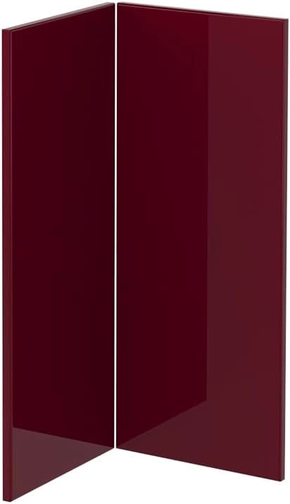 Frontale cucina R-Line, Rosso lucido, 59.2 x 71.3 cm frontale del mobile per mobile base ad angolo