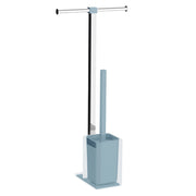 Colonnina portarotolo e scopino WC acciaio inox e resine termoplastiche serie Rainbow Gedy RA32 Celeste