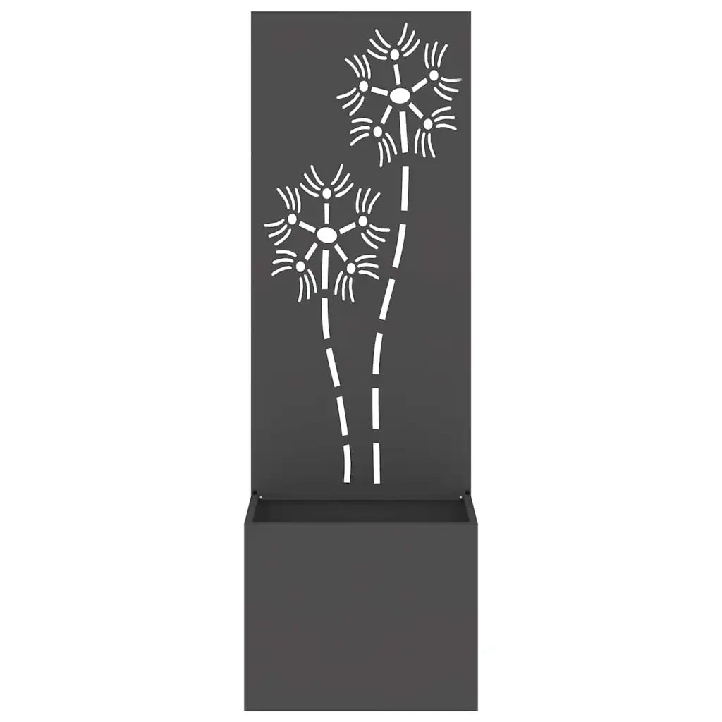 Schermo per privacy in giardino Floreale Nero 50 x 32 x 150 cm 876434