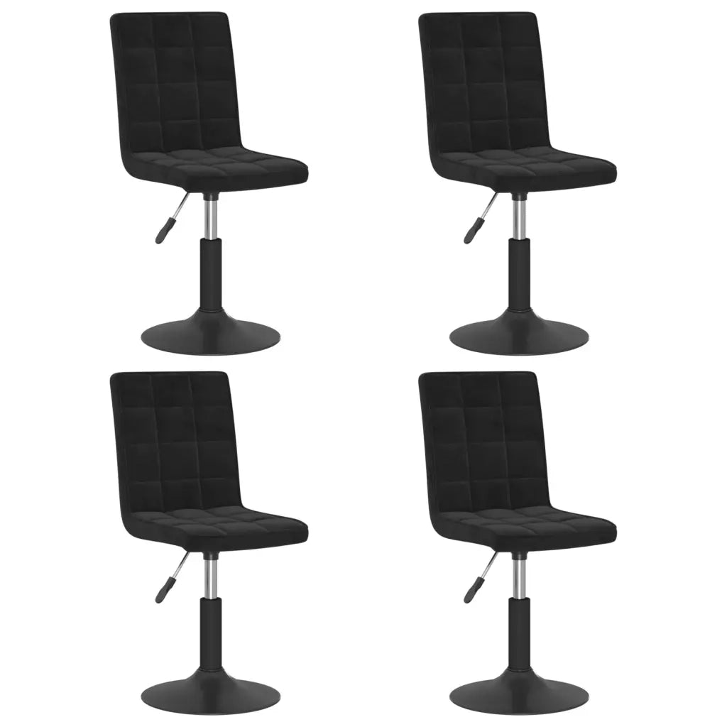 Sedie da Pranzo Girevoli 4 pz Nere in Vellutocod mxl 73495