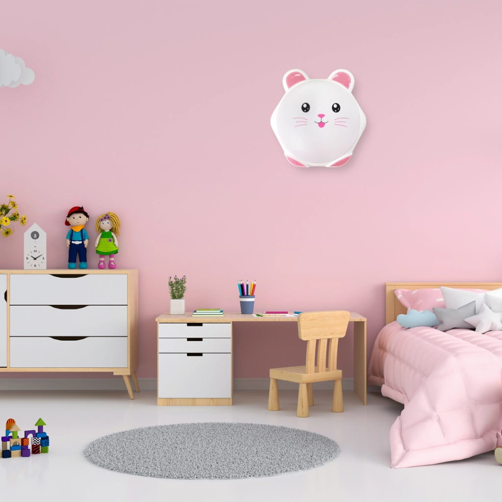 Plafoniera Sweet Coniglietto rosa/bianca 40cm LED 20W
