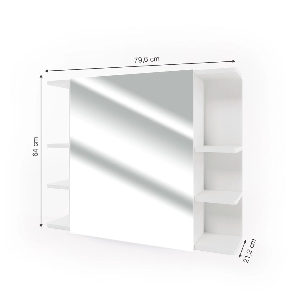 Vicco Specchio contenitore bagno Bianco 79.6 x 64 cm