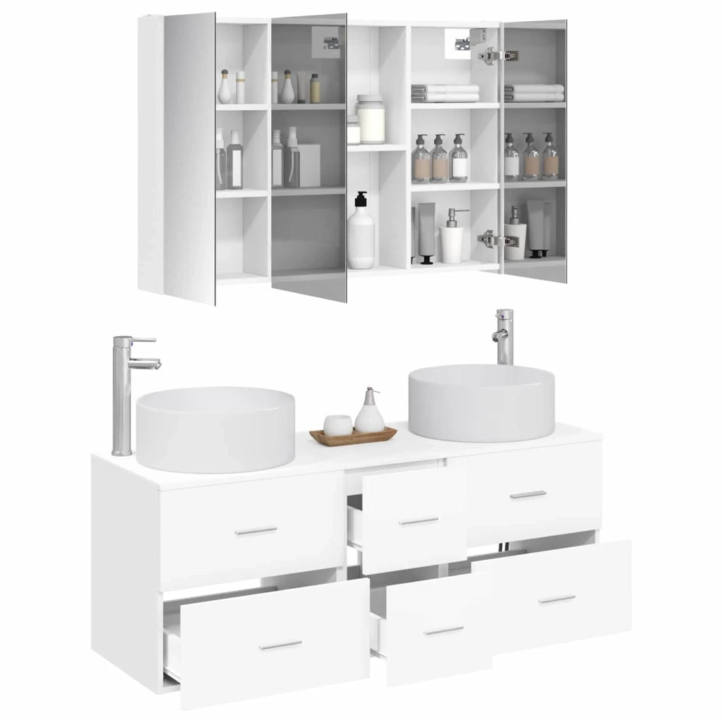 Set di mobili per il bagno 4 pcs Bianco 3407103