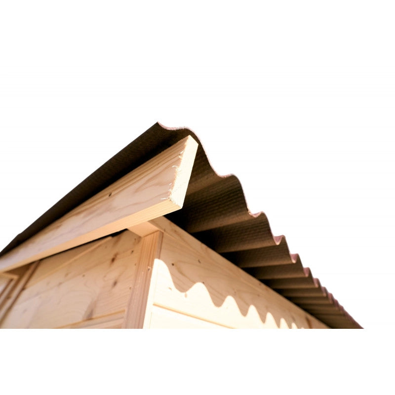 Casetta in legno da giardino con tetto inclinato – 280x200 cm – pannelli 16 mm, porta vetrata e struttura rinforzata – CD2820.02 Foresta