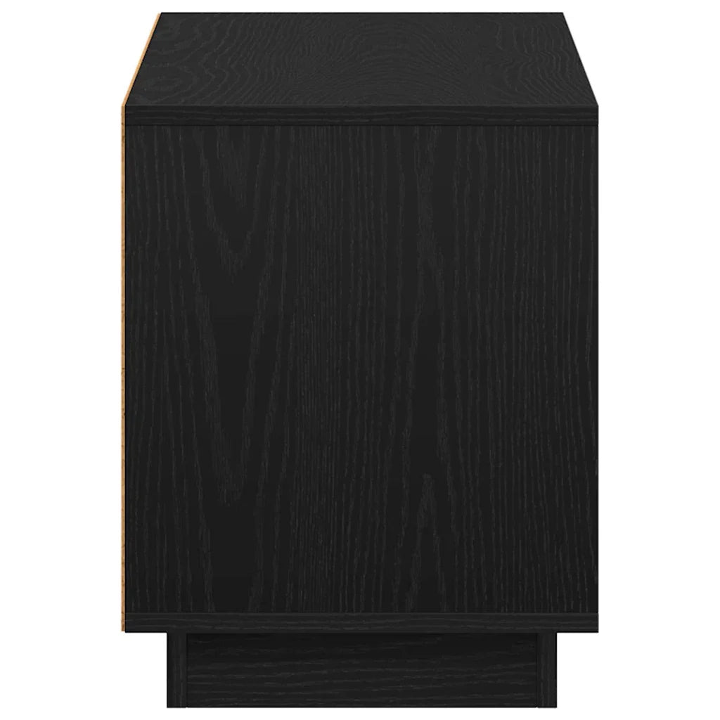 Mobile TV rettangolare funzionale con vani portaoggetti e ripiani 102 x 35 x 45 cm in legno composito nero 02_0052733