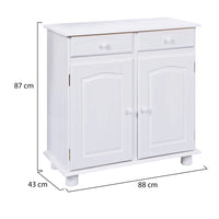 Madia Pallare, Credenza 2 Cassetti, 88x43x87h cm Bianco