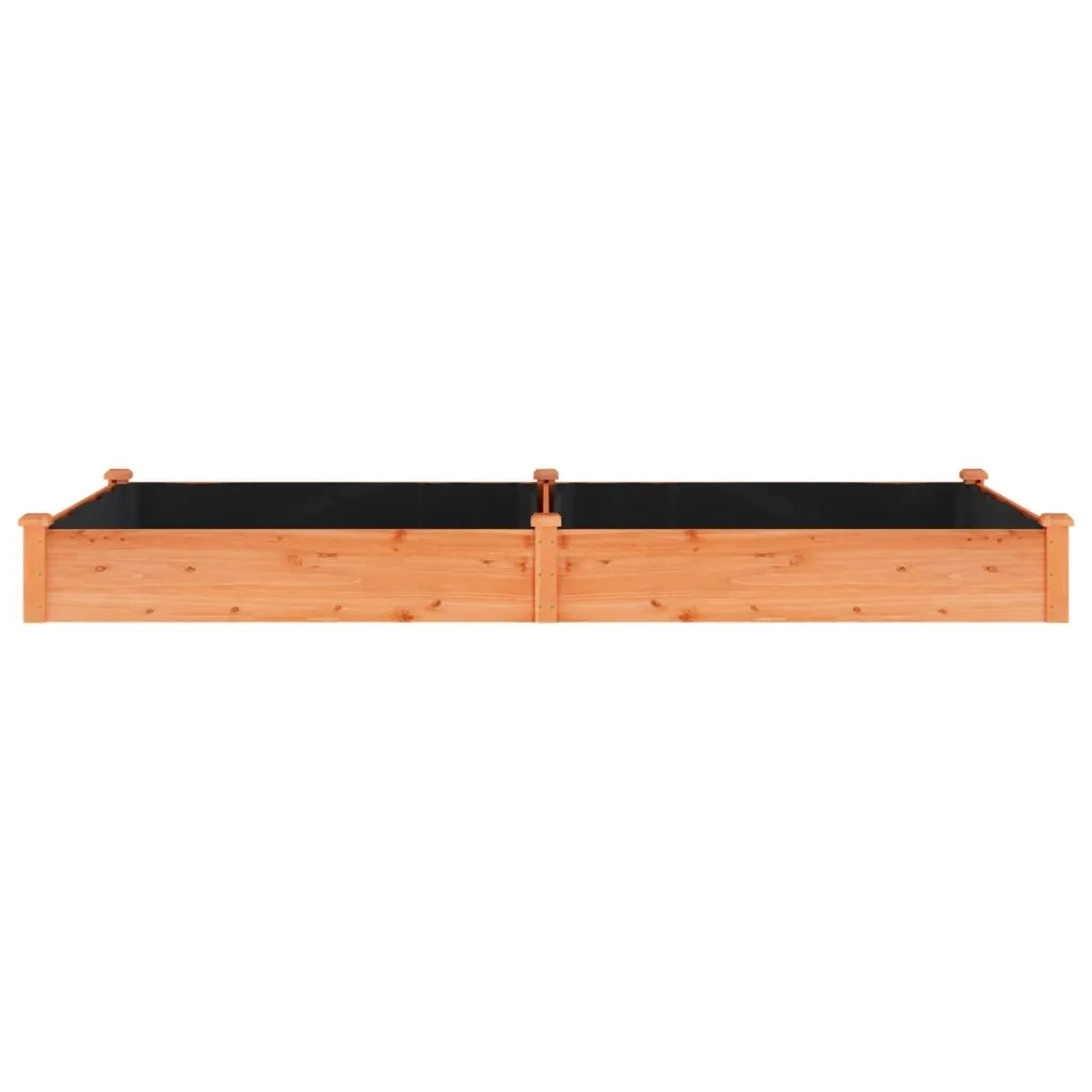 Fioriera da Giardino Fodera Marrone 240x120x25cm Massello Abete 364302