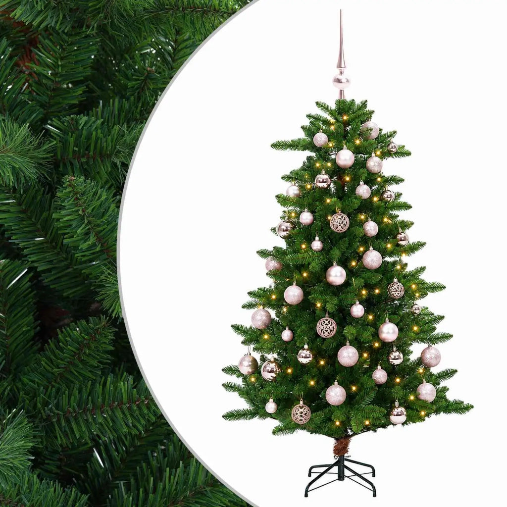 Albero di Natale Artificiale con Palline 150 cm 150 LED 3461376