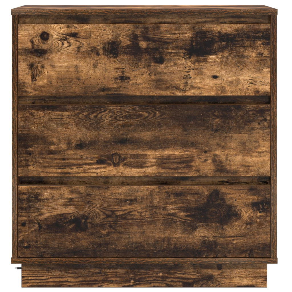 Comodino con LED Rovere affumicato 71x34.5x75 cm Legno ingegnerizzato