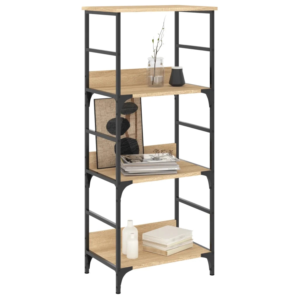 Libreria-Scaffale per Libri-Mobile di Stoccaggio Rovere Sonoma 50x33x117,5 cm in Legno Multistrato