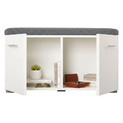 Cannole, Mobile da Ingresso un Ripiano, 79x35x45h cm Bianco