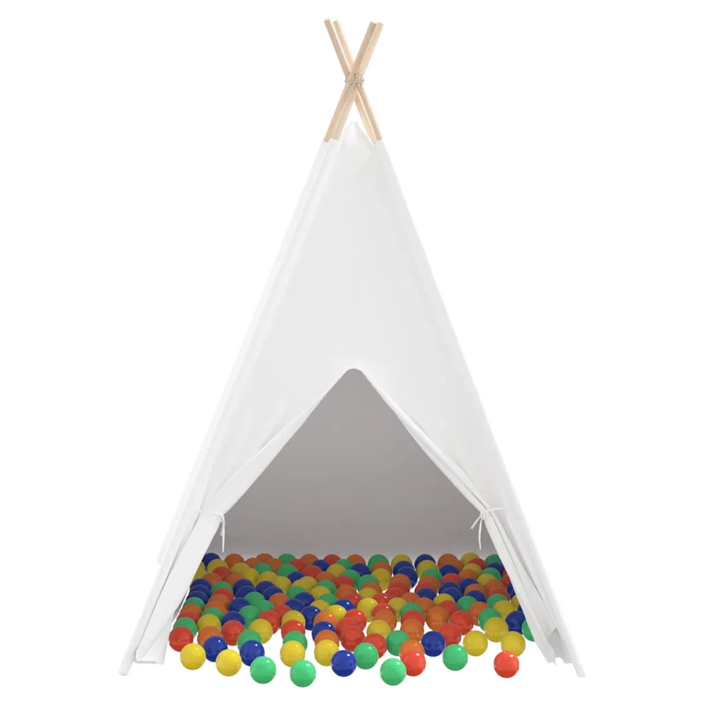 Tenda Teepee-Tenda da campeggio Bianco 120 x 120 x 150 cm Tessuto e Plastica 140993