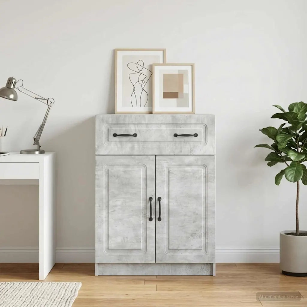 Credenza Grigio Cemento 66 x 34,5 x 87 cm Legno ingegnerizzato 895788
