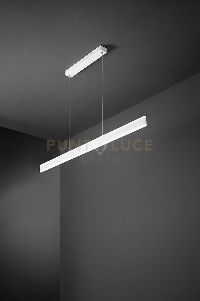 Sospensione in alluminio verniciato bianco Kante biemissione LED 48W CCT 3000K 4000K 6000K CRI?80 220-240V 50/60Hz 3648Lm
