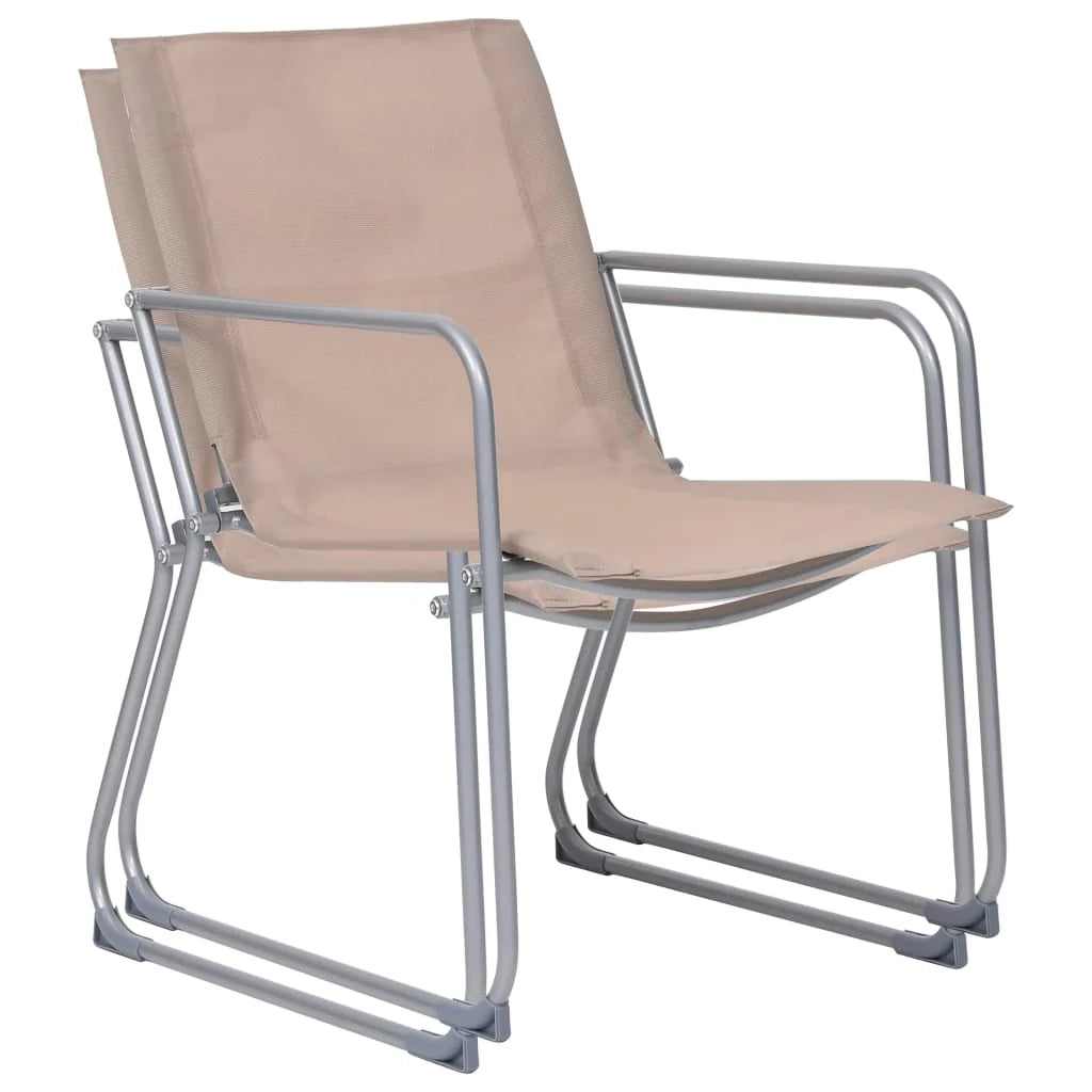 Set di mobili da giardino mobili da esterno set da 4 pezzi tessuto e acciaio tortora 02_0016282