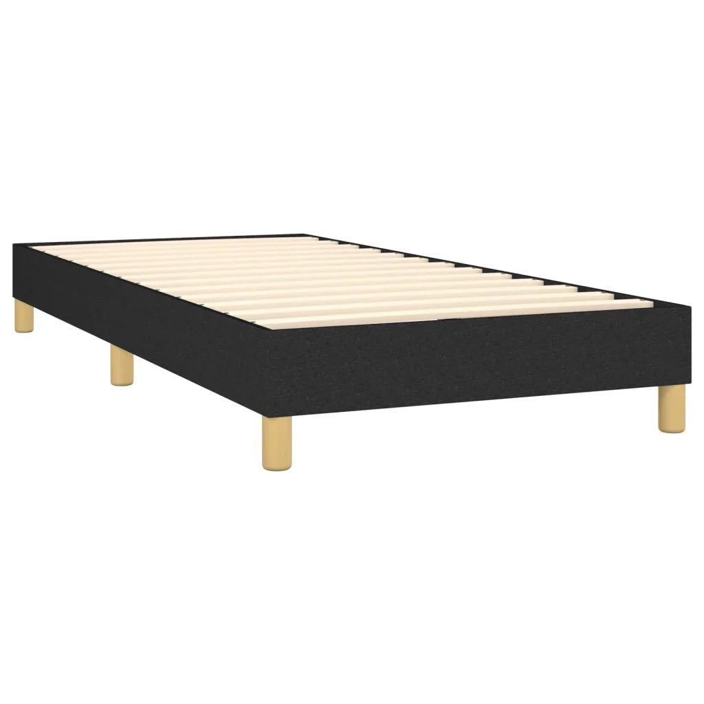 Letto a Molle con Materasso e LED Nero 100x200 cm in Tessuto 3133775