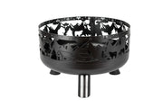 Braciere da Esterno Ø60x39 cm Soffio in Acciaio Nero Alta Temperatura