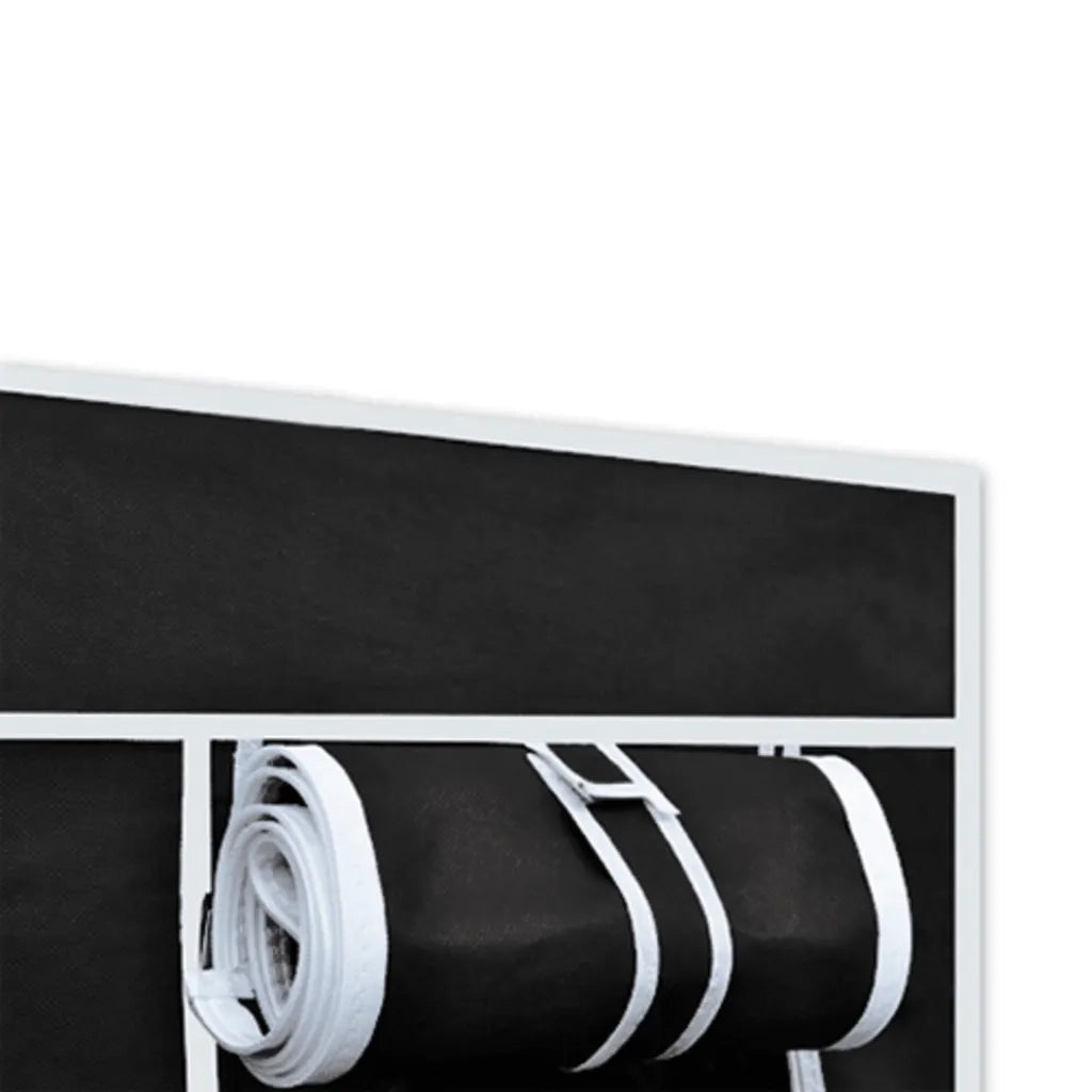 Armadio Guardaroba Pieghevole Nero 110 x 45 x 175 cm 60719
